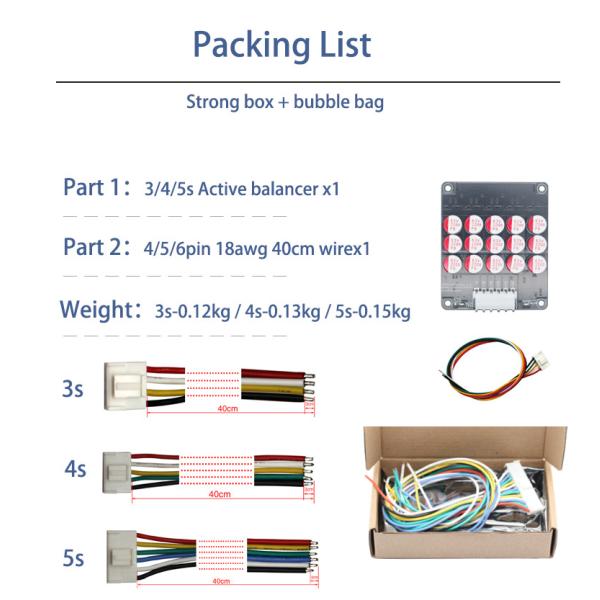 Активный балансировщик 12В 4S 5S 5A BMS Lipo Lifepo4 LTO Батарейный балансировщик