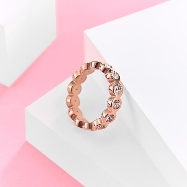 Anneaux de fiançailles en acier inoxydable pour hommes de 5 mm avec diamant