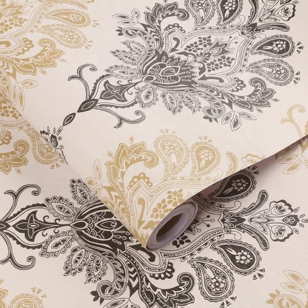 Self-Adhesive PVC Damask Design Wallpaper for Easy and Affordable 3D Wall Decoration