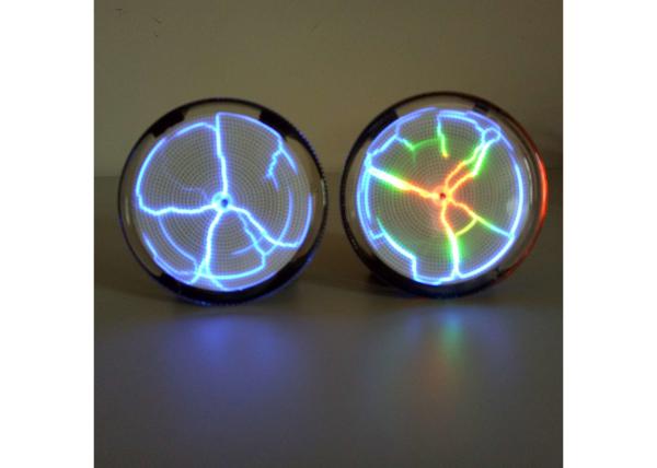 Sound Active Pocket  2.5 Inch Plasma Lightning Plate , Mini Plasma Plate Light