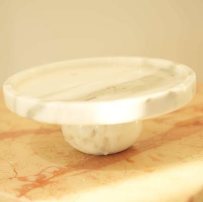 Italy Carrara White Marble Plate Food Grade With Minimalist Design