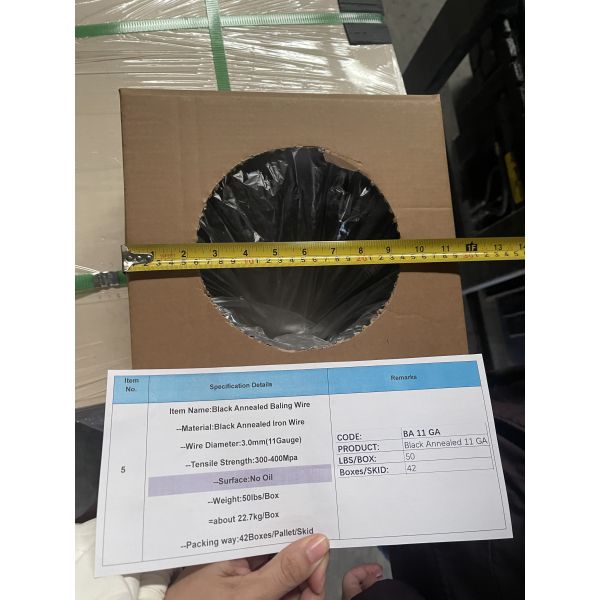 20cm Diameter 3.0mm Wire diameter Black Annealed Baling Wire for baling work