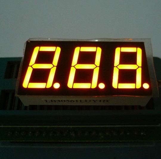 CC/CA Polarity 3digit 7 Segment LED Display Common Anode 37.6 X 19mm Outer Dimension