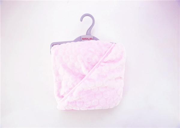 100% Polyester Baby Swaddle Blankets Knit Flannel Toddler Hooded Towel 240G
