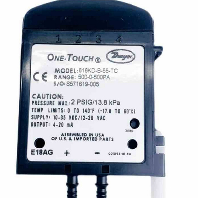 Dwyer Series 616KD Micro Differential Pressure Transmitter with One-Touch Calibration and 4-20 mA Output for ±0.25% FS Accuracy