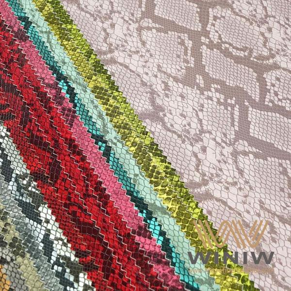 Garments Snakeskin Faux Leather Fabric PU Synthetic Patterned Faux Leather Sheets