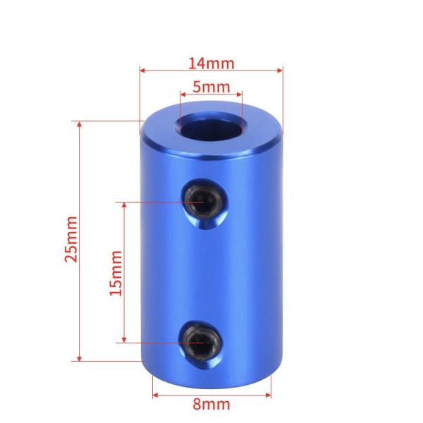 5x5mm Aluminum Alloy 3D Printer  Accessories Motor Coupling Bore