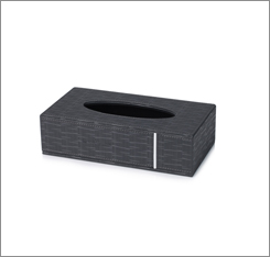 Free sample wholelsa manufacturer dia 225*270mm round shape double layer trash bin hotel leather
