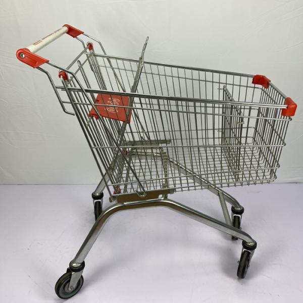 125L European Shopping Carts Powder Coating Supermarket Basket Trolley SGS Certificate