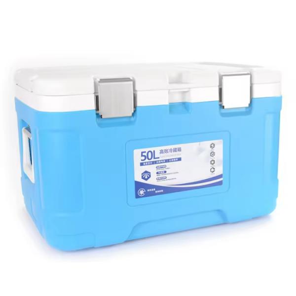 50L Capacity Large Rigid Plastic Insce Cooler Box for Outdoor Camping and Food Storage
