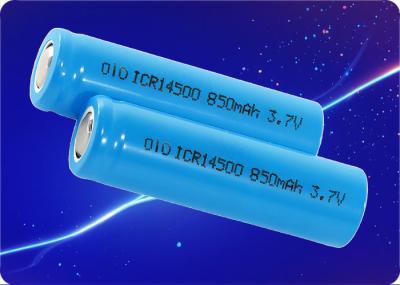 Alta densidad de energía 14500 Batería 0.85A 3.7 V 850mAh Batería recargable