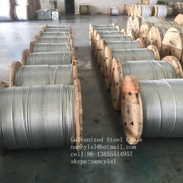 Hot Dipped 1 2 Inch Galvanized Steel Rope For Guy Wire With Left Hand Lay Direction