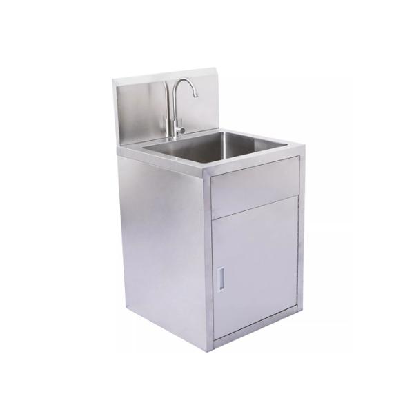 Портативная раковина для мытья рук SUS304 с педалью для ног и сенсорными кранами