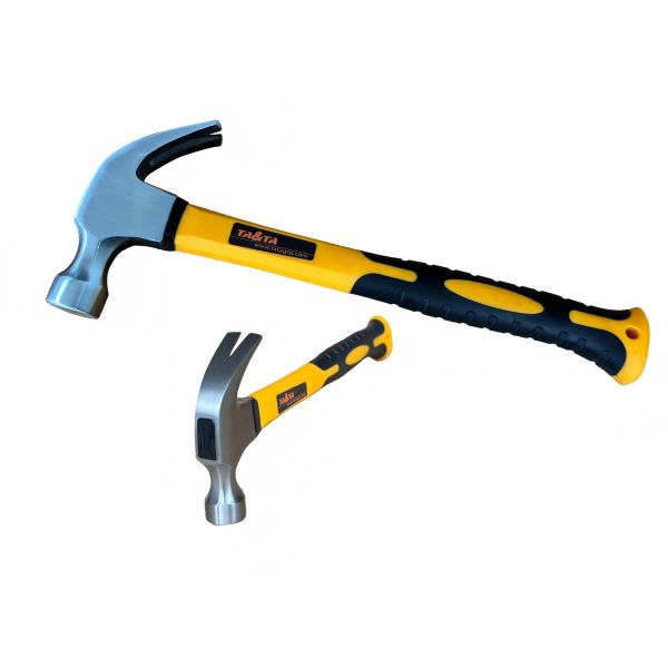 Claw hammer with fiberglass handle