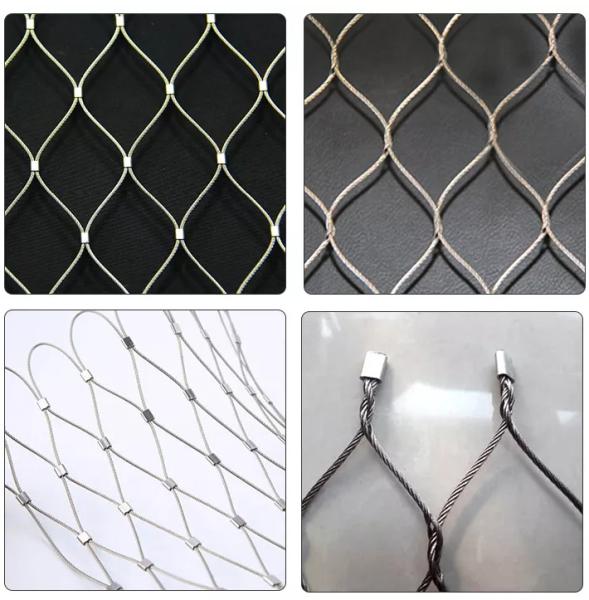 Stainless steel wire rope mesh net / slope protection network