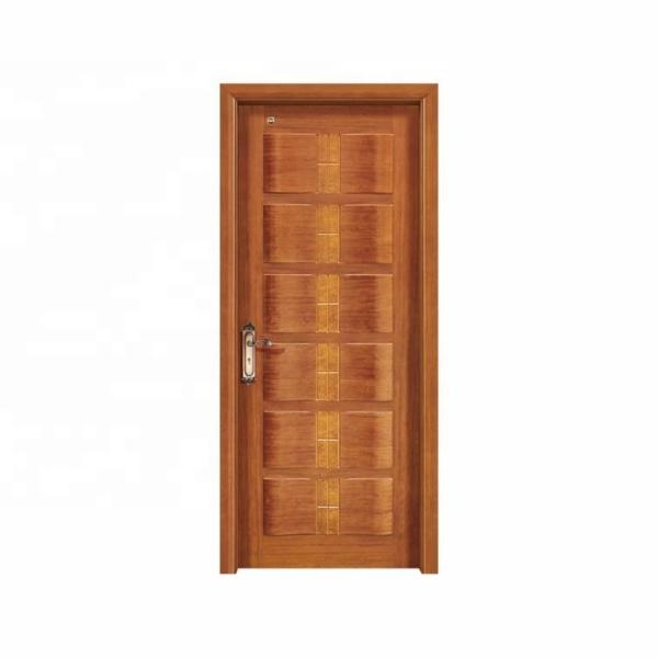 Carving Solid Engineered Fireproof Wood Doors 50mm Thick Eco Friendly