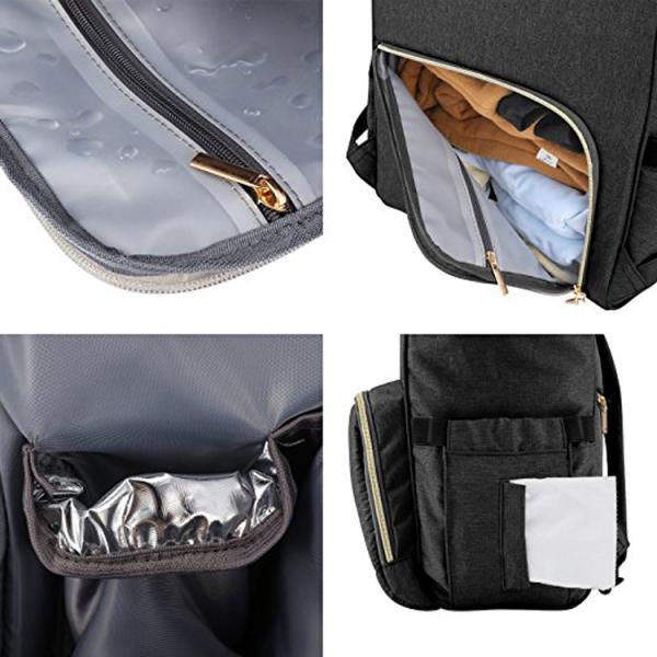 Nappy Black Bookbag Trendy Diaper Bags With Laptop Compartment Audit