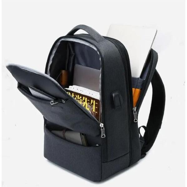 Waterproof Nylon Black Travel Backpack Computer Bag For School Students