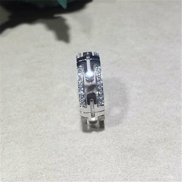 Luxury jewe factory parentesi series ring 18k white gold yellow gold rose gold diamond  ring