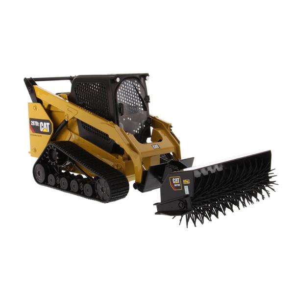 1:16 Scale Diecast Metal  297D2 Skid Steer Loader Model with Movable Loader Arms