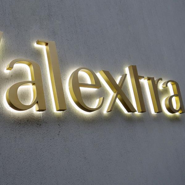 Flat Cutting Stainless Steel Letters For Wall Long Durable Custom Metal Letters