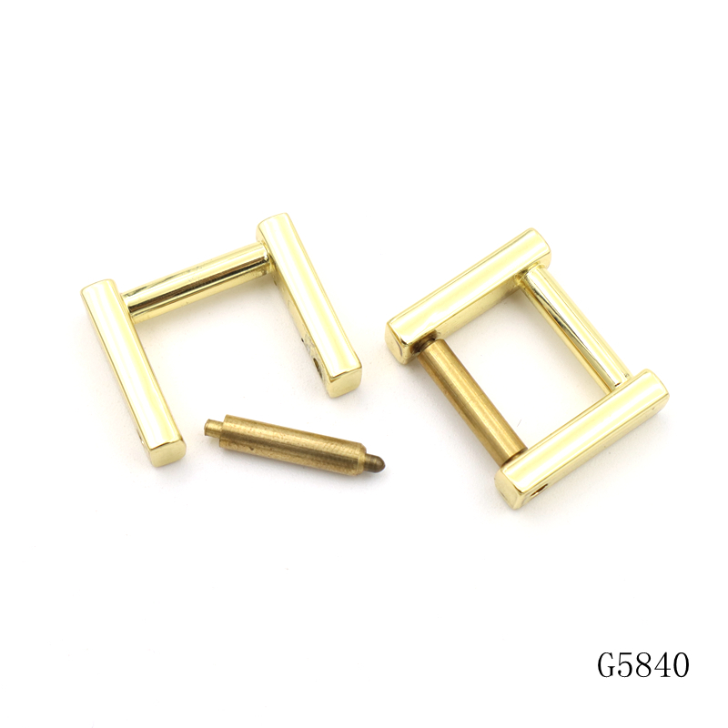 Light Gold Open D Ring 15.5mm Flat D Rings Detachable Mirror Finish