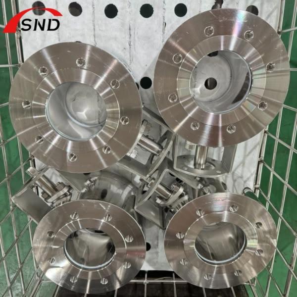 Válvula de bola de acero inoxidable de longitud ultracorta 316L DN100 PN16