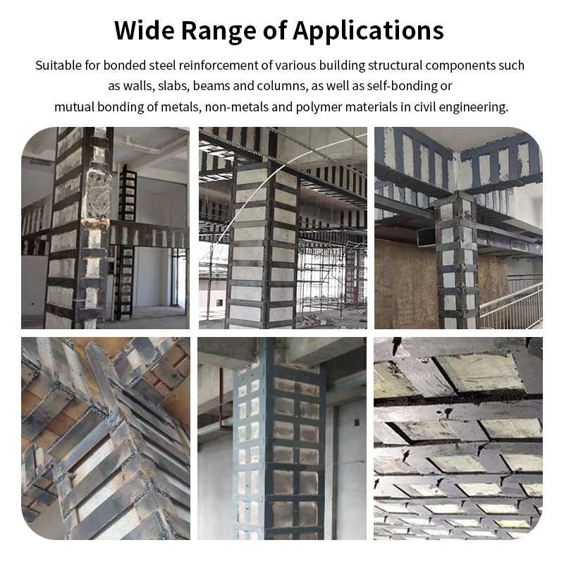Two-Component Bucket-Packed Epoxy Structural Steel Bonding Adhesive for Buildings Walls Slabs Beams Steel Bonding Reinforcement
