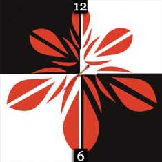 Silent Desig MDF Decorative Painting Wall Clock B0827