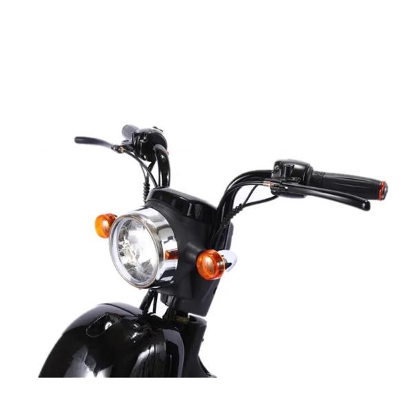 Full Suspension Electric Moped Scooter 48V 500W Front Disk And Rear Drum Brakes