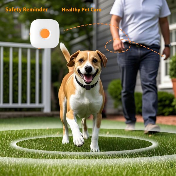 2025 Mini Interactive Remote Control Rechargeable E-Collar Dog Training IP67 Waterproof Plastic No Shock Vibration Reminders for