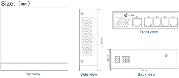Entry Level Fiber Ethernet Media Converter 4x10/100/1000 Base -T 1x1000 Base -FX Ethernet Switch