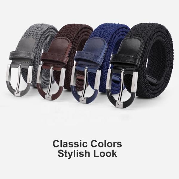 Dressing 115cm Fabric Elastic Belt Wide Golf 3.4cm Stretch Women Braided Woven