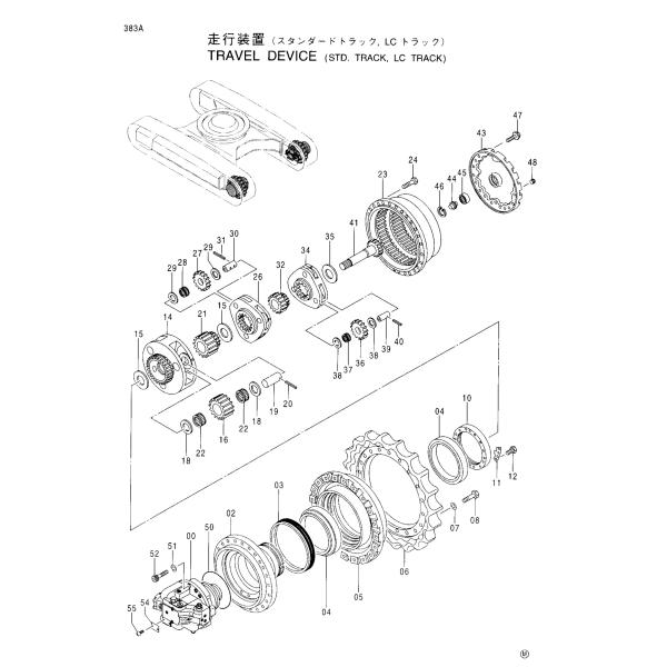 9155748 Hitachi Excavator Final Drive Gearbox EX300-5 EX350-5