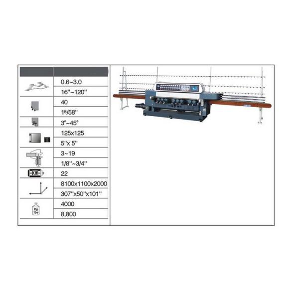 Plc Control System Polishing Glass Beveling Machine Ce Iso Listed