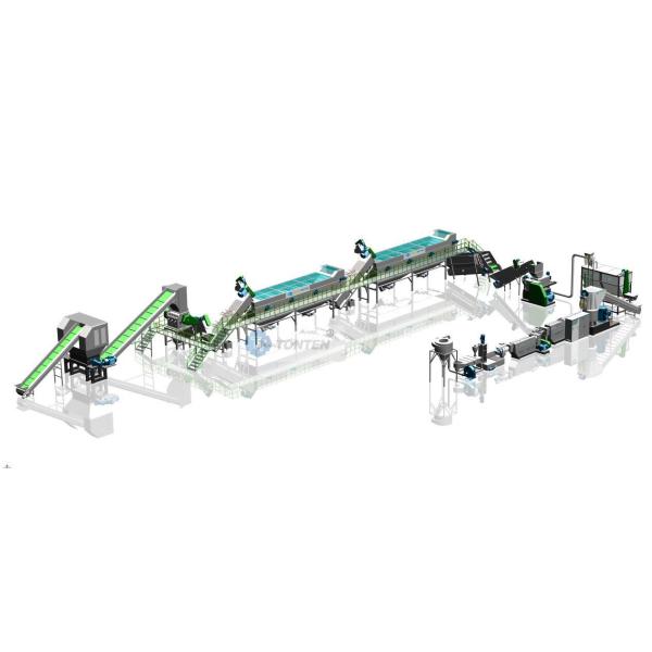 Ligne de machines de recyclage de déchets de bouteilles en plastique PET