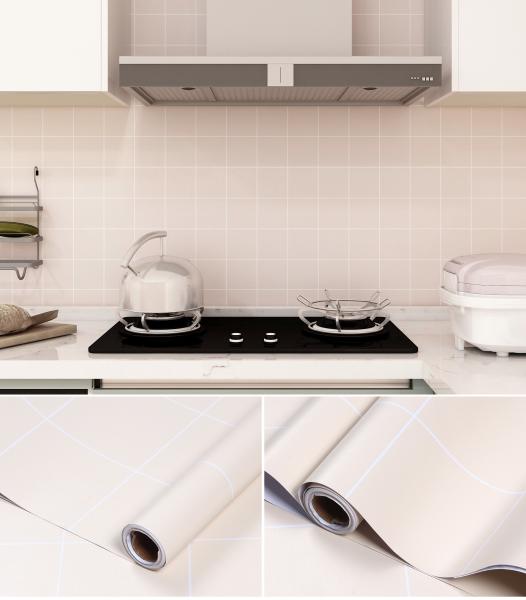 Modern Tile Mosaic Ceramic Wallpaper Roll for Kitchen Cupboard Cabinet Furniture Self Adhesive DIY Wall Stickers