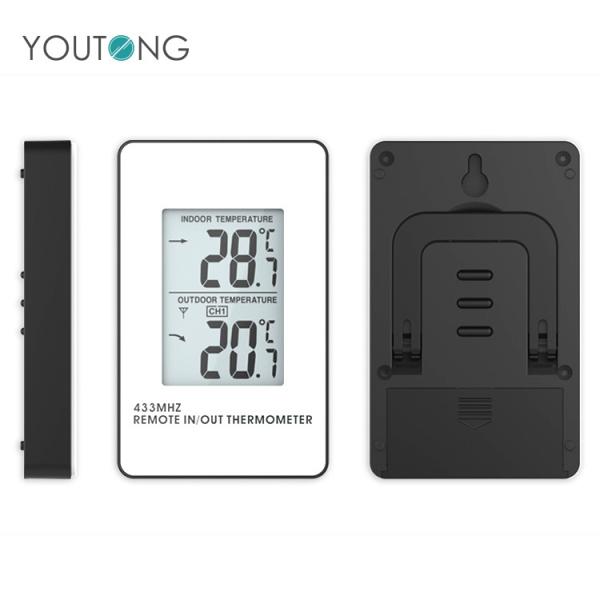 433MHz Remote Weather Station Wall Mounting Freestanding  Indoor Outdoor Thermometer Wireless