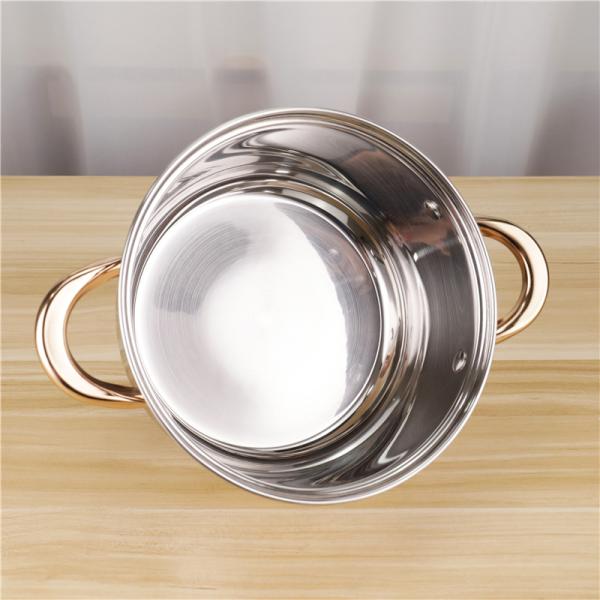 Золотой покрывая индивидуальный сотейник варя бак 24cm супа