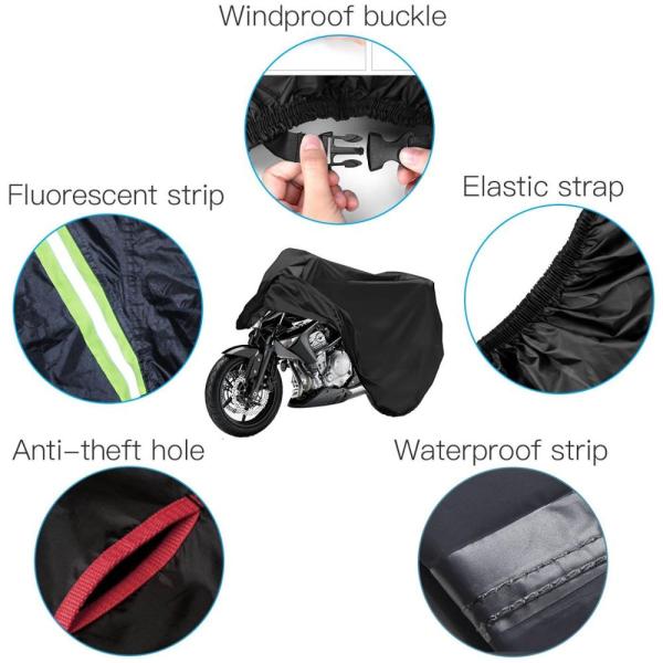 Inner Tube Heavy Duty Motorcycle Cover , Outdoor Motorcycle Dust Cover