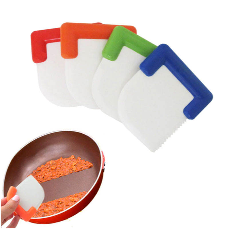 Silicone Dirty Fry Pan Dish Pot Clean Brush Washing Pan Scraper Cleaning Spatula Kitchen Scraper Soft Blade Scraper Brush