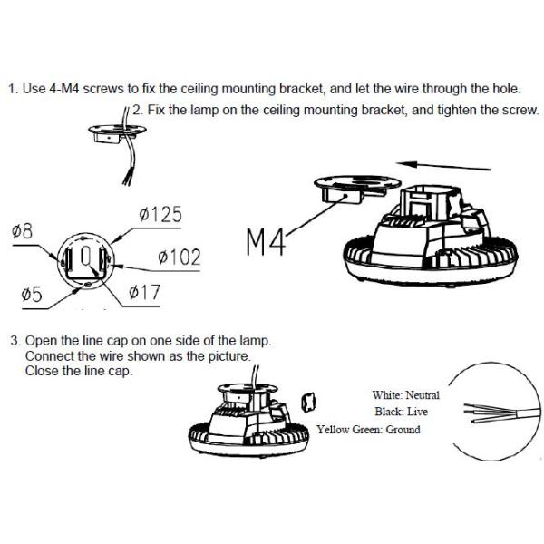 22600lm Meanwell HLG Series Driver Led Canopy Lights Tempered Glass Reflector