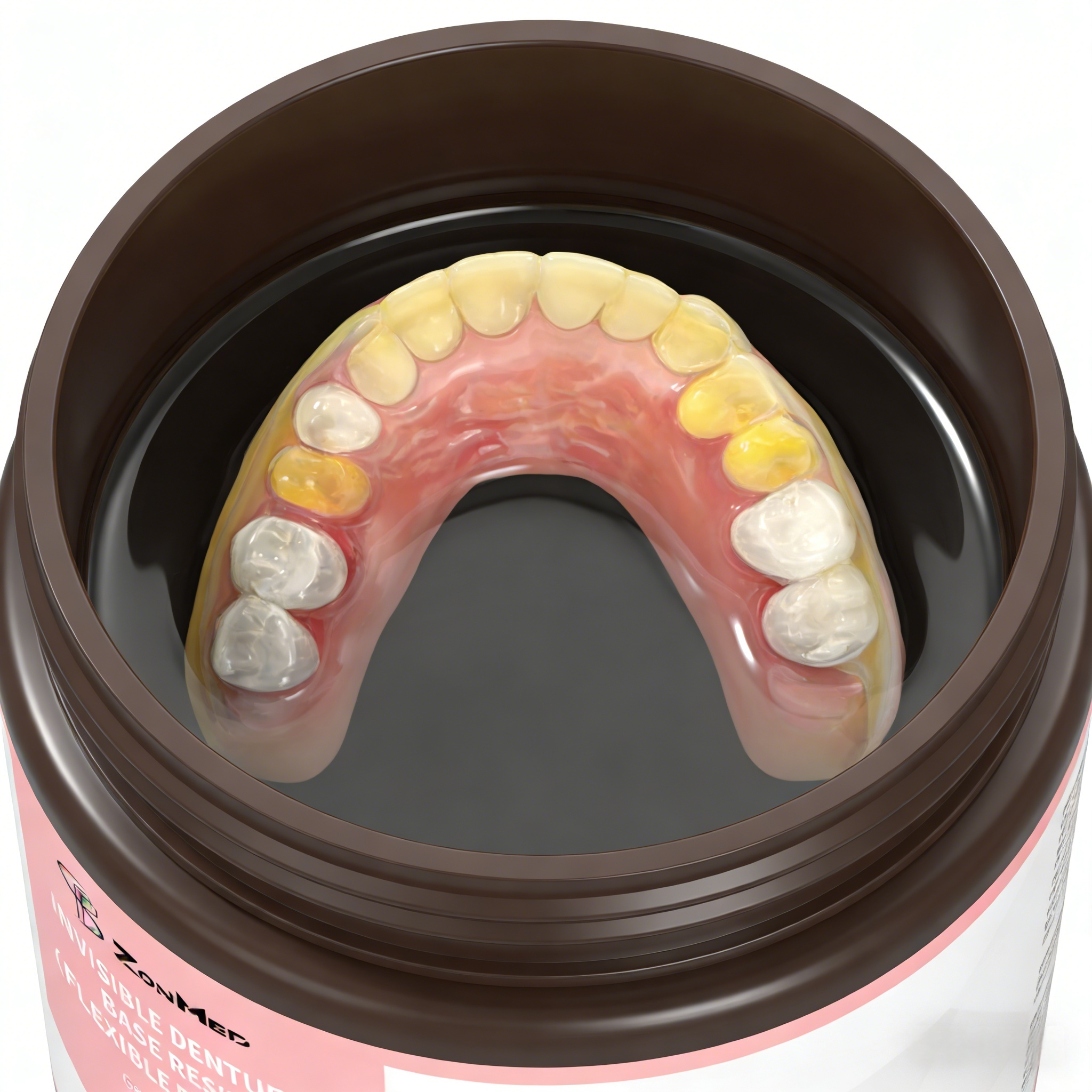Transparent Red Invisible Denture Base Resin Flexible Denture Ensuring High Elasticity and High Precision for Comfortable