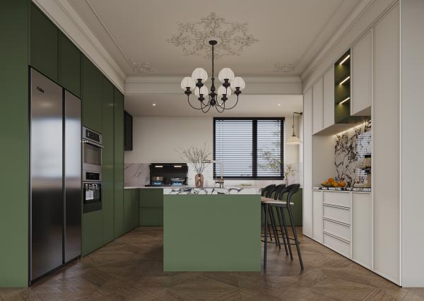 Factory Home Furniture Cupboard Wood Designed Kitchen Cabinets Set