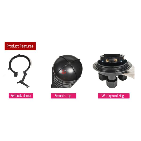 4 Ports PC 96 Fiber Optic Cable Splice Closure Pole Wall Mount Dome Mechanical