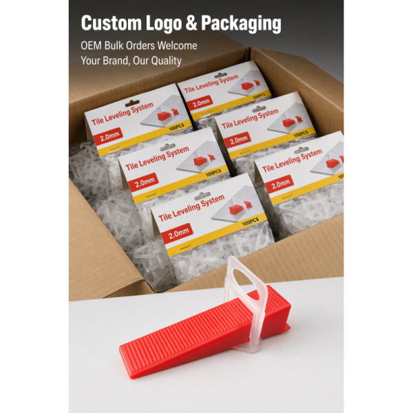 Multi Thickness Oval Opening Tile Leveling Clip 3-15mm for Thin Panel to Standard Porcelain Commercial Floors