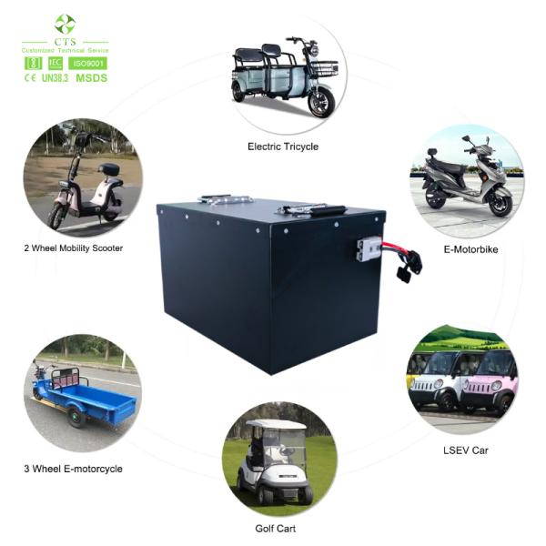 CTS Customized Electric Tricycle Lithium Battery 48V 72V 105Ah 200Ah Electric Three Wheeler Lifepo4 Batteries with Long Cyclelife