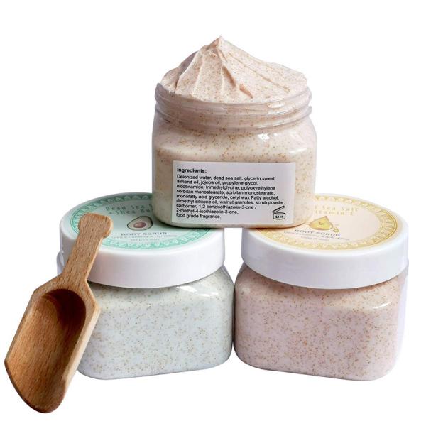 Étiquette privée Sel de mer naturel Scrubs biologiques Sucre Body Scrub Body