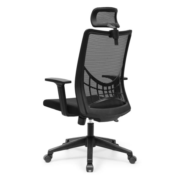 стул офиса 2.5mm черный эргономический, вращающееся кресло 360 шарнирных соединений эргономическое