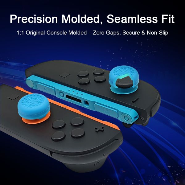 Hybrid PC + Silicone Raised  High & Low Mushroom Joystick Thumb Grips for Nintendo Switch 2 Joy-Con Controller